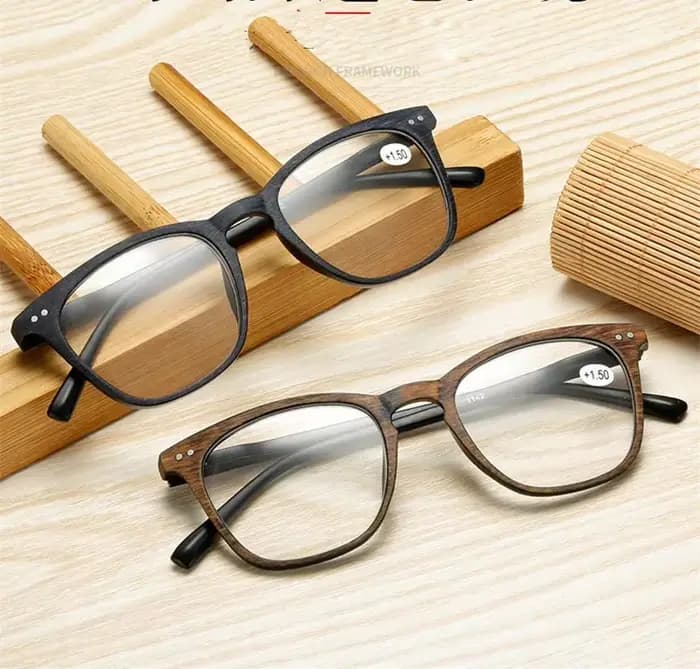 Lunettes de presbytie Mars carrées en bois pour hommes