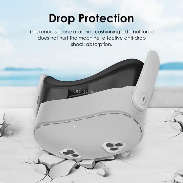 Housse de protection pour Meta Quest 3S, étui de protection anti-rayures, housse en Silicone étanche à la poussière et à l'eau pour Meta Quest 3S