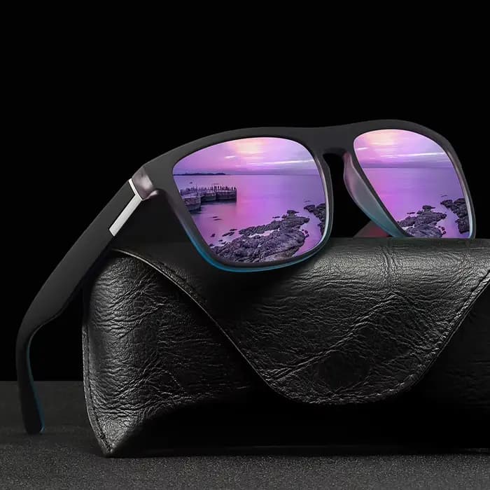 Lunettes de soleil violettes tendance pour hommes et femmes