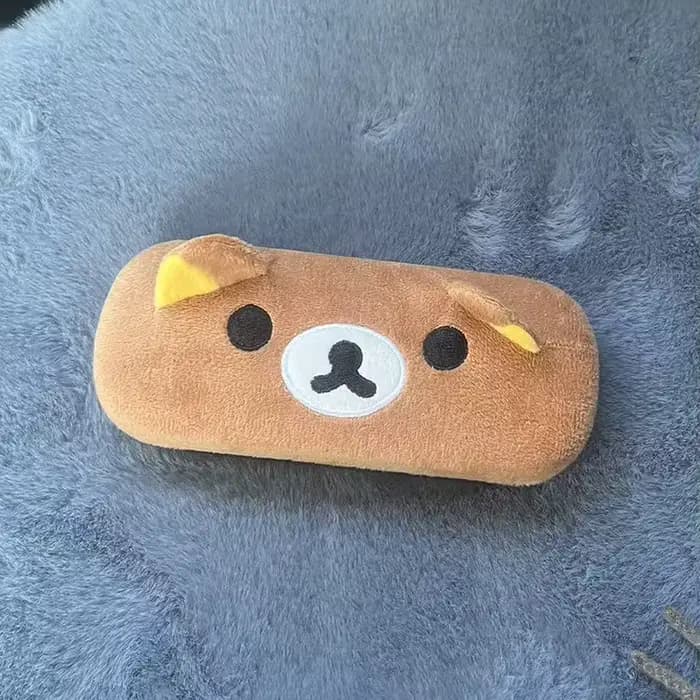 Étui à lunettes en peluche ours