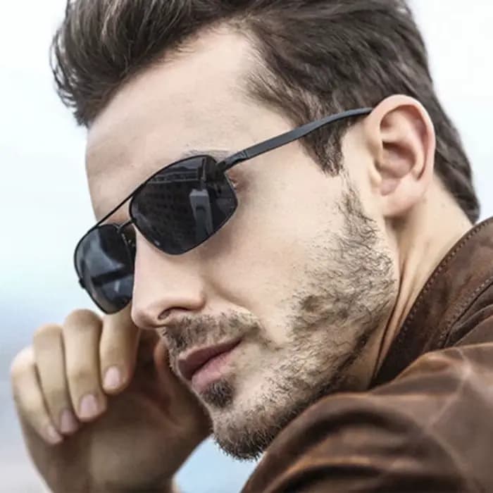 AORON Lunettes de soleil polarisées classiques rétro pour hommes