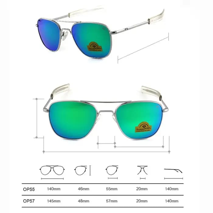 Lunettes de soleil pilote AO pour hommes