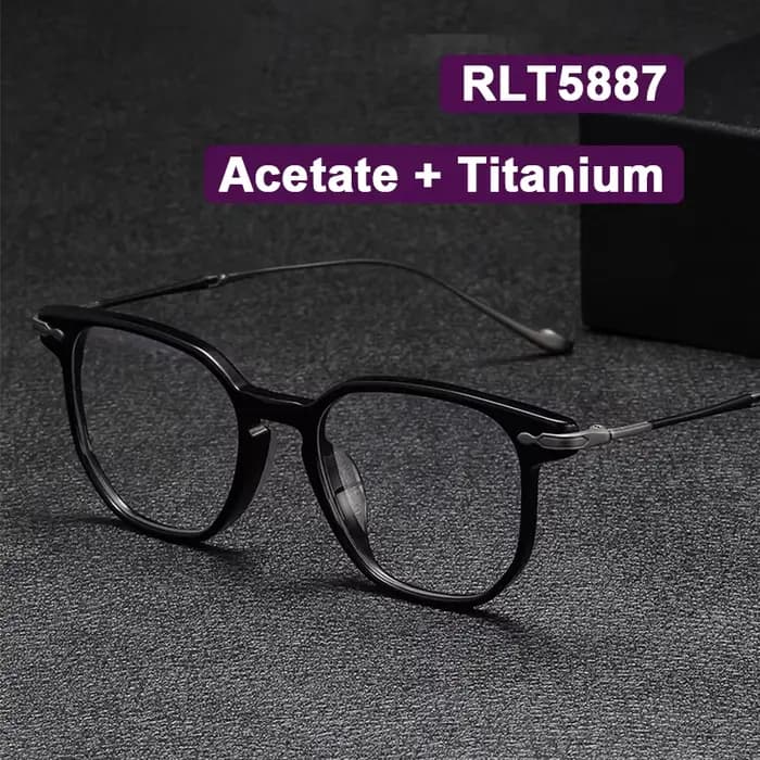 Lunettes de conception japonaise en acétate fait à la main + titane