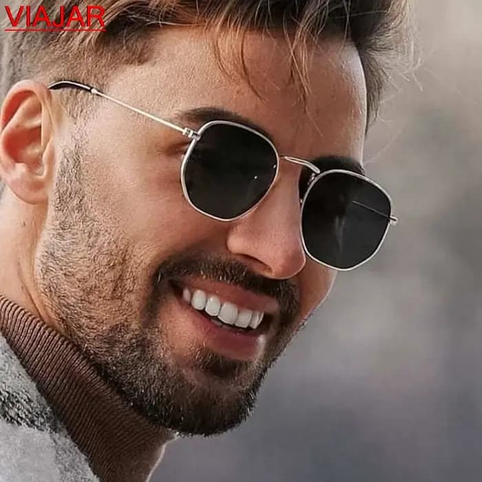 Lunettes de soleil hexagonales polarisées pour hommes et femmes