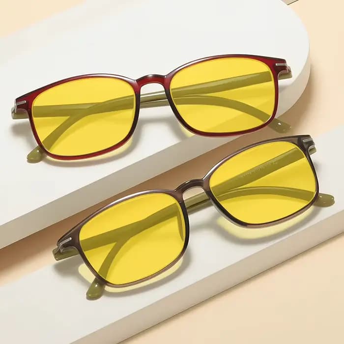 Lunettes de Vision nocturne bloquant la couleur à la mode, verres Orange ou rouge pour lunettes de protection pour jeux sur ordinateur