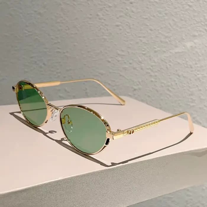 Lunettes de soleil ovales Fashion Ocean Lenses pour femmes et hommes