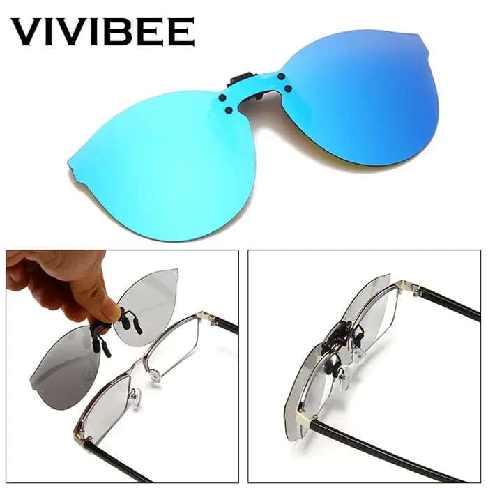 Lunettes de soleil à Clip rabattable pour hommes