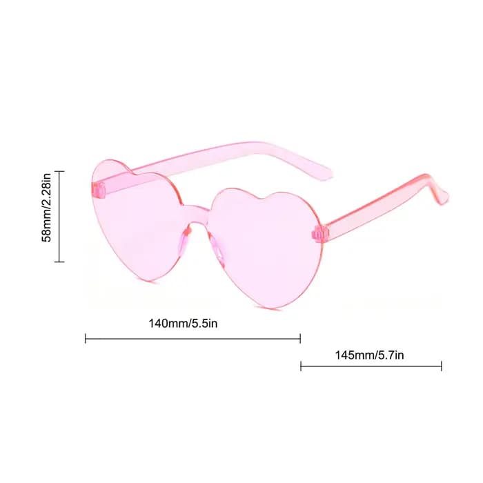 Lunettes de couleur gelée d'amour