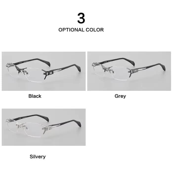Sans cadre hommes d'affaires IP titane lunettes