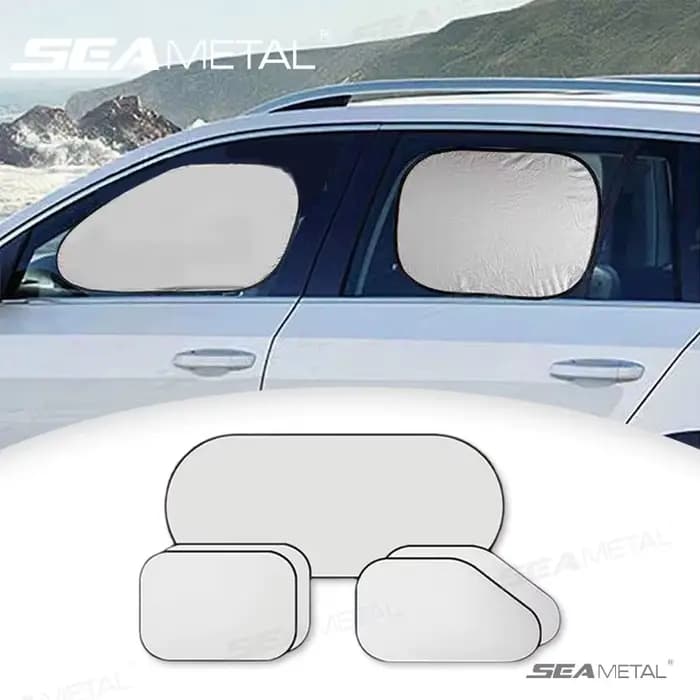 SEAMETAL pare-soleil de voiture protecteur UV tissu réfléchissant fenêtre de voiture pare-soleil avant arrière fenêtre pare-soleil Protection d'été