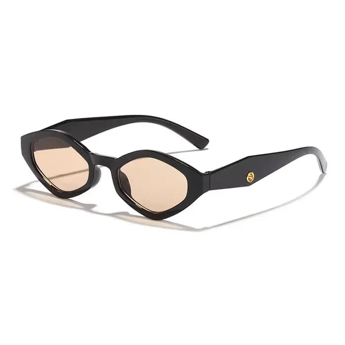 Mode lunettes De soleil œil De chat Vintage marque De luxe concepteur noir irrégulier losange dames