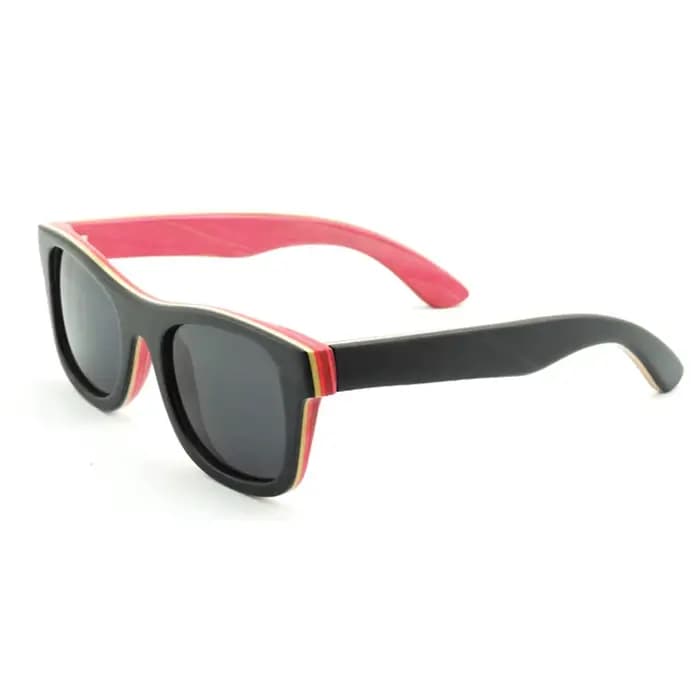Bois lunettes de pêche polarisées couche