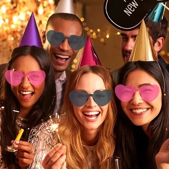 Lunettes de couleur gelée d'amour