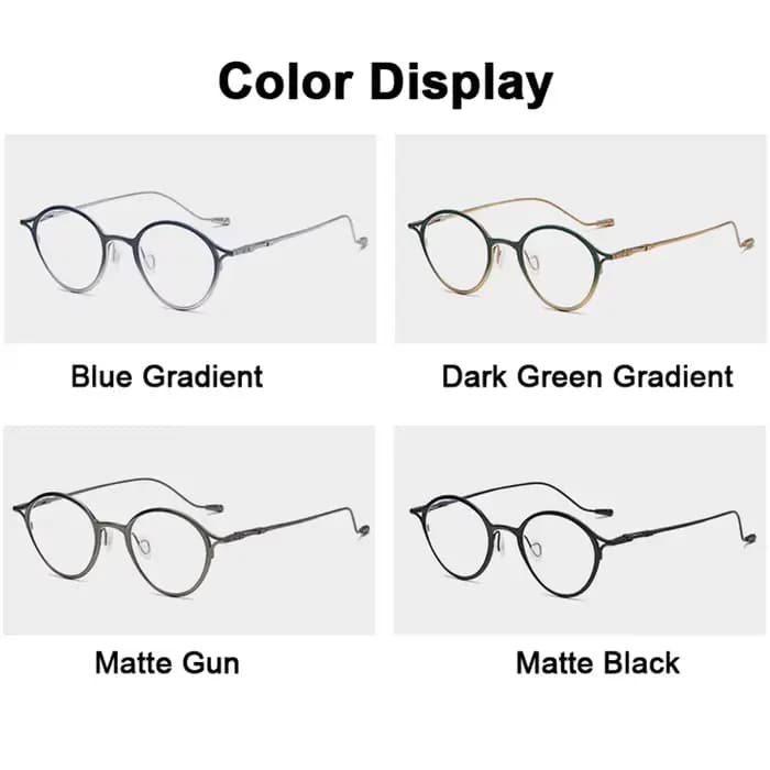 Lunettes ovales en titane pour femmes