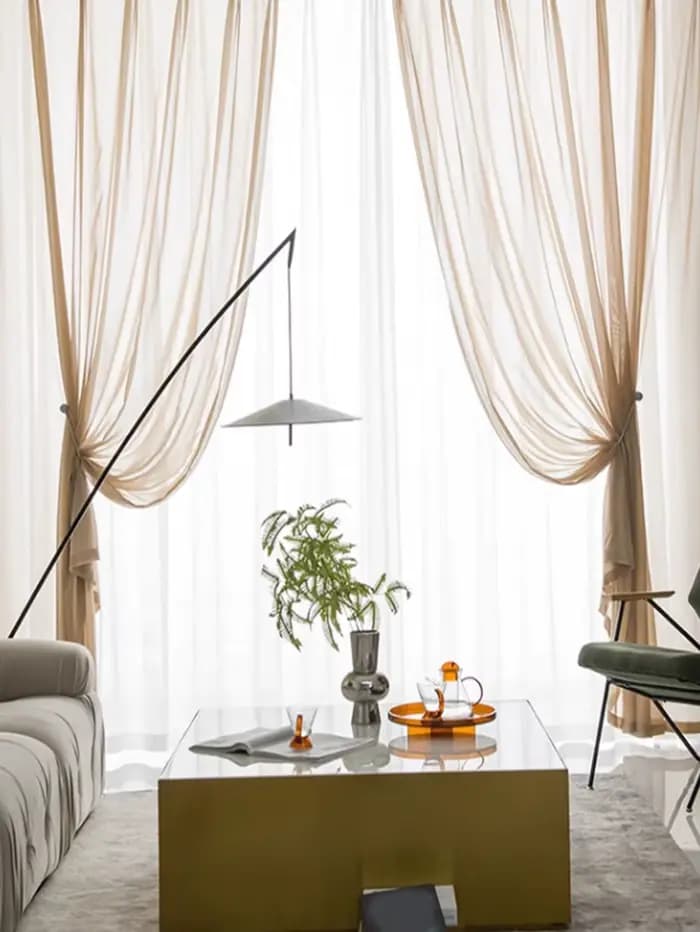 Rideau perpétuel anti-poussière pour salon, chambre à coucher, balcon et fenêtre, 1 pièce