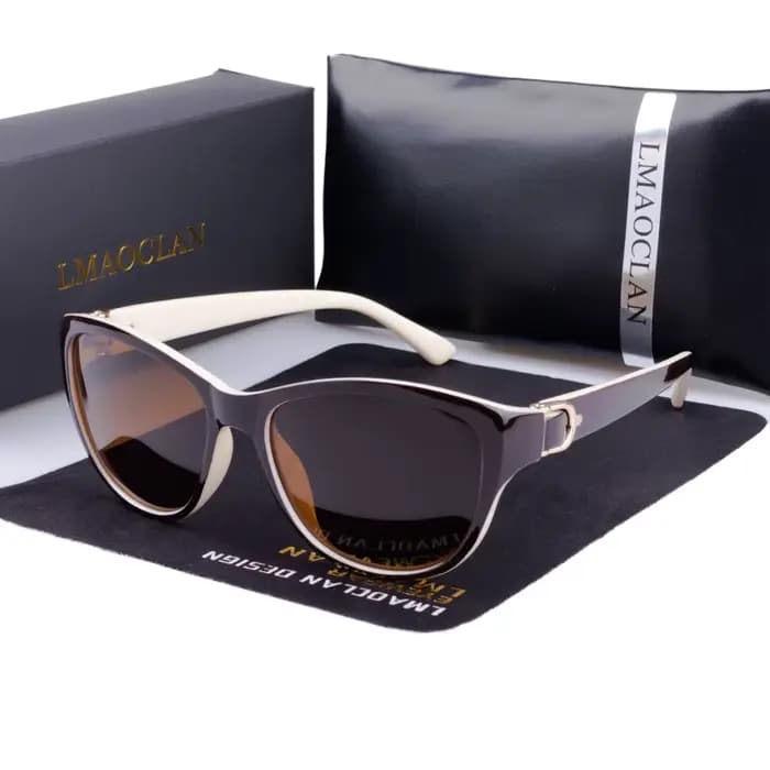 Femmes lunettes de soleil polarisées de luxe mode dames Vintage marque concepteur femme