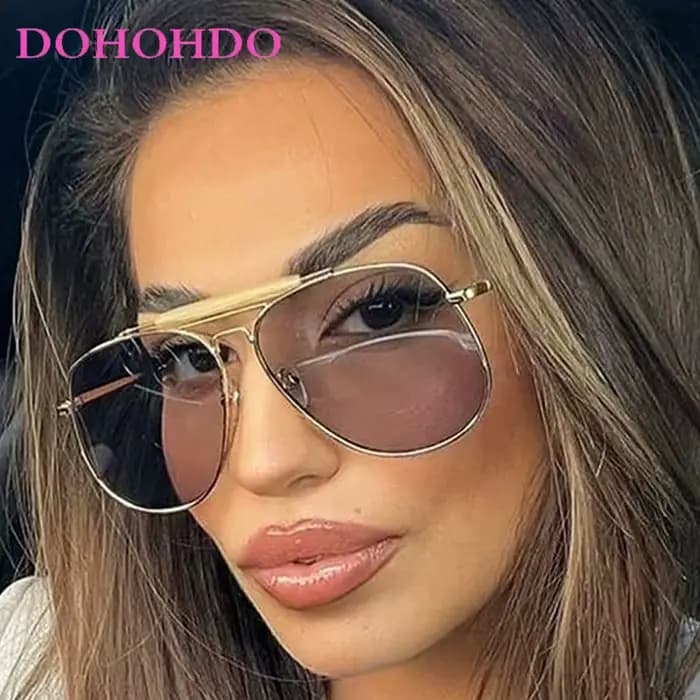 DOHOHDO Nouvelles Lunettes de Soleil Pilote Classiques Femme Homme
