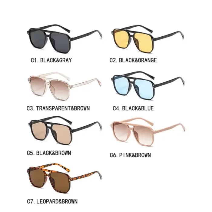 Lunettes de soleil carrées surdimensionnées vintage pour femmes