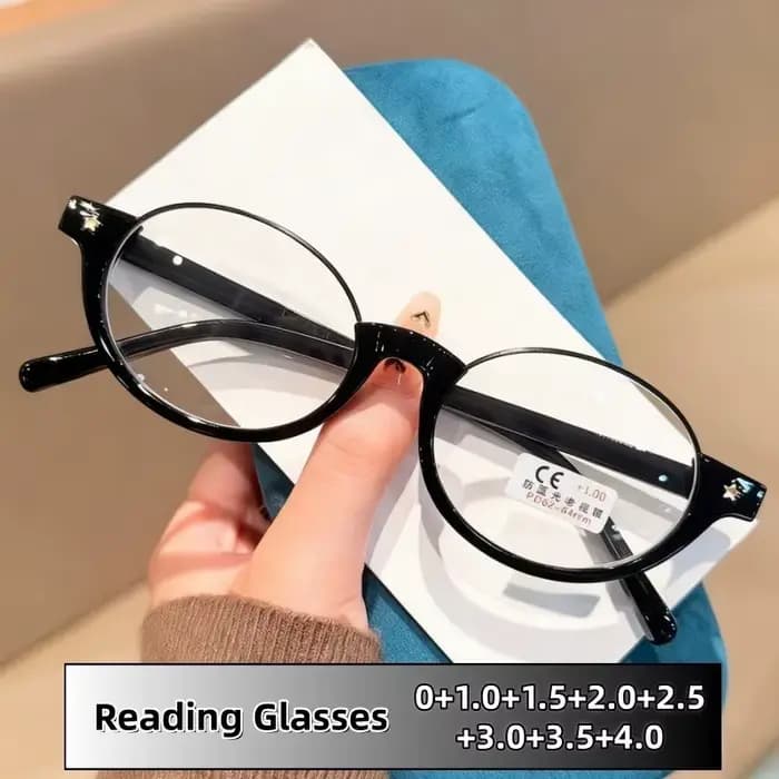 Lunettes de lecture rétro demi-monture Anti-bleu
