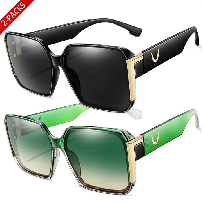 2 paires de lunettes tendance pour femmes et hommes