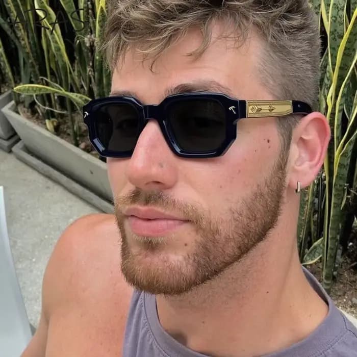 Lunettes de soleil polarisées carrées pour hommes 2026 – Marque de luxe