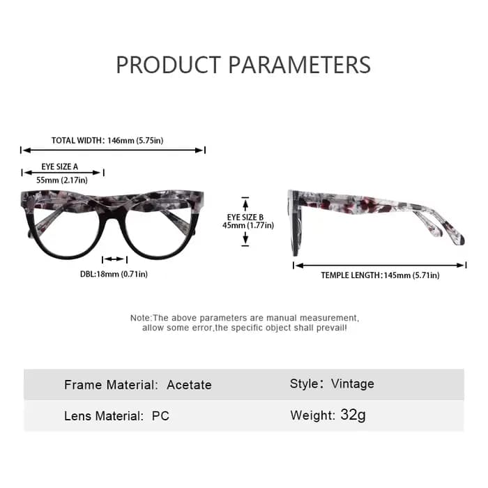 Lunettes optiques œil de chat en écaille de tortue vintage pour femmes fabriquées à partir de montures en acétate de qualité supérieure avec charnières métalliques et lentilles transparentes.