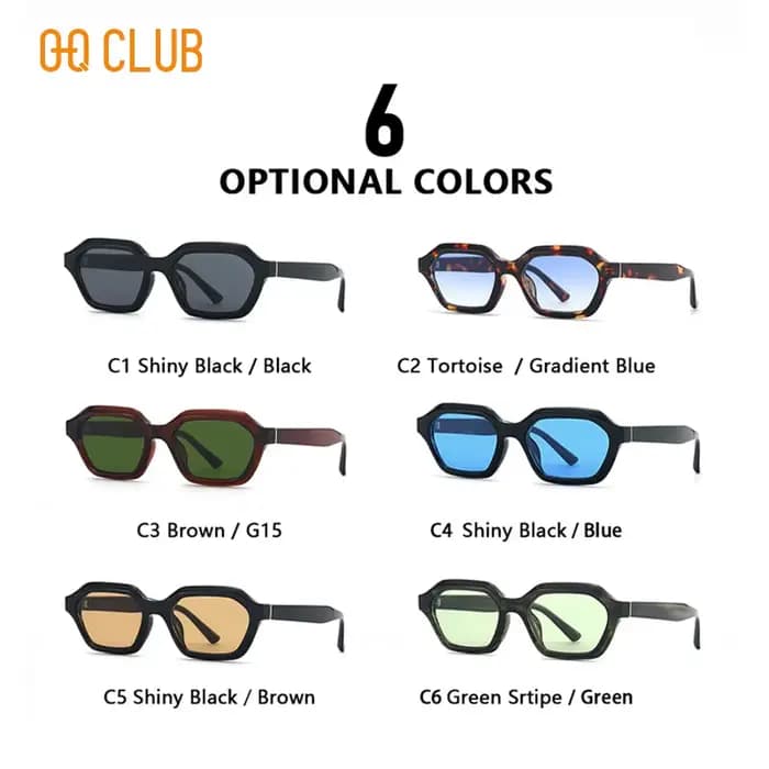 O-Q CLUB rétro mode Punk lunettes de soleil femmes hommes