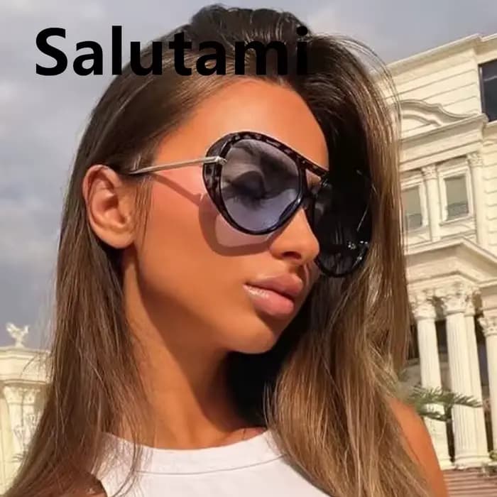 Lunettes de soleil œil de chat en alliage pour femmes