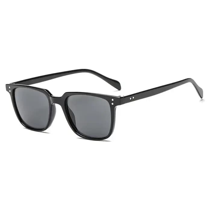 Lunettes de soleil carrées vert foncé léopard pour hommes