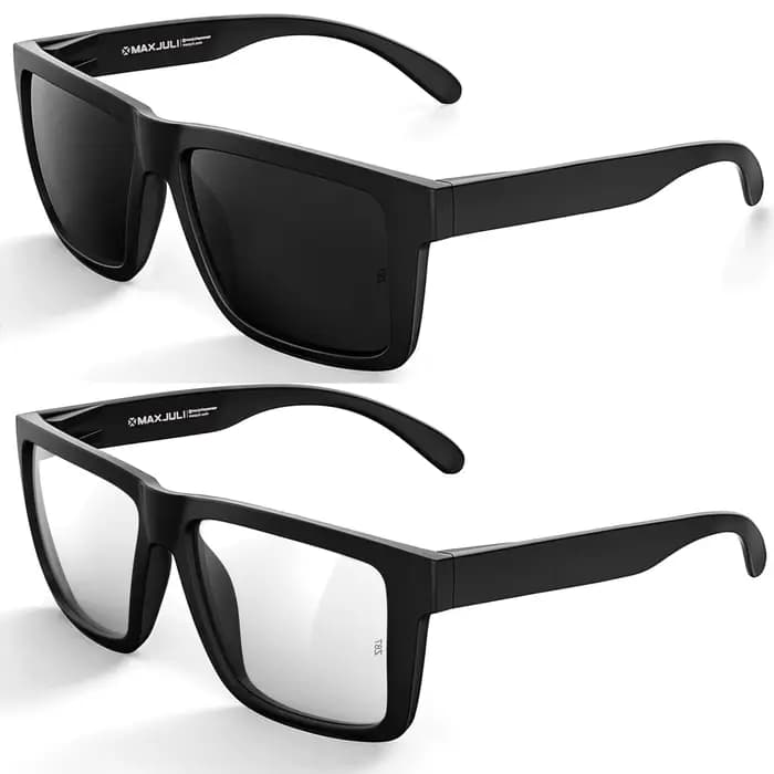 Prévention Jcorde I-Lunettes de soleil Z87 ultra-légères pour homme, accessoire de protection UV400, taille média, extra large, pour grandes têtes larges, TR90, 8228