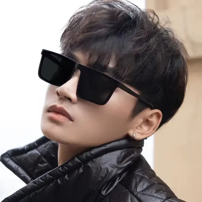 Lunettes de soleil à monture carrée punk pour femmes et hommes
