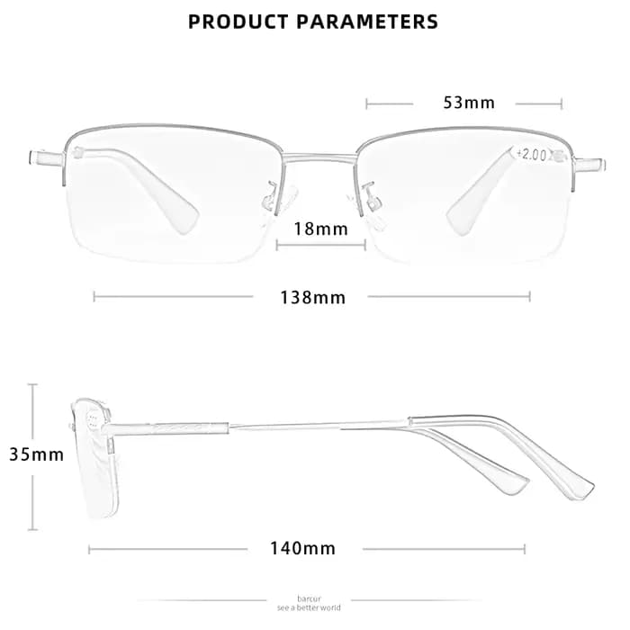 BARCUR – lunettes de lecture bifocales progressives pour hommes et femmes