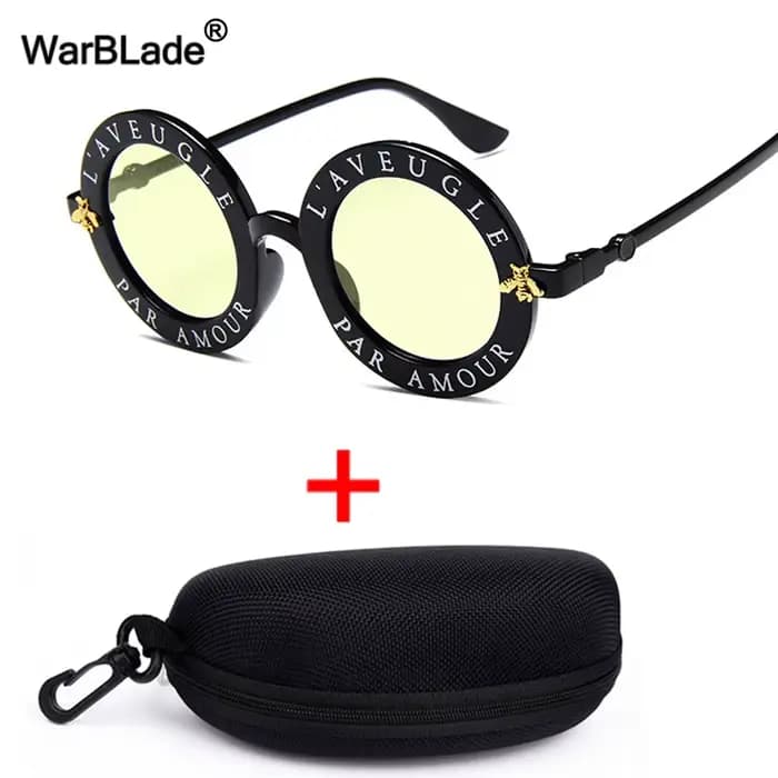 2018 nouvelle mode ronde lunettes de soleil femmes marque Designer Vintage dégradé nuances