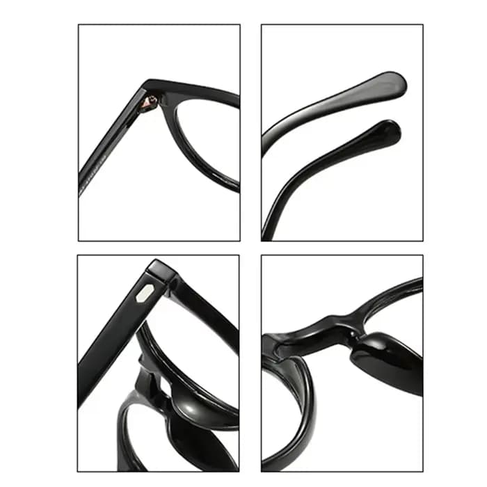 Petites lunettes de Transition classiques noires mates