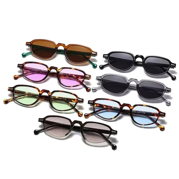 SHAUNA Ins mode populaire petit œil de chat femmes lunettes de soleil rétro clair océan lentille nuances UV400 hommes
