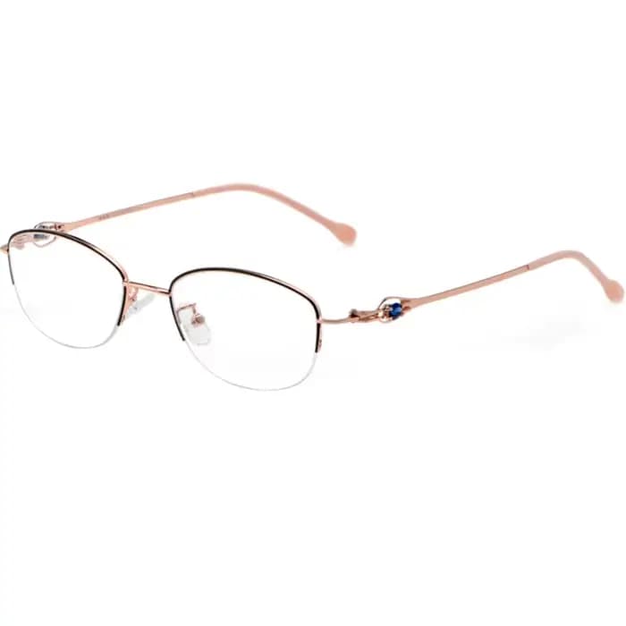 Lunettes demi-monture en alliage ultra léger pour femmes