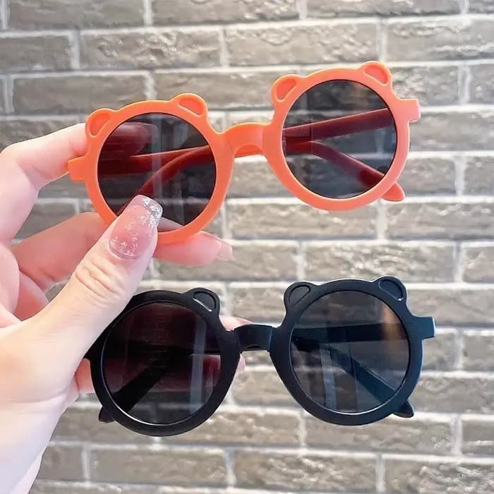 2 paires de lunettes de soleil pliables tendance en forme d'ours