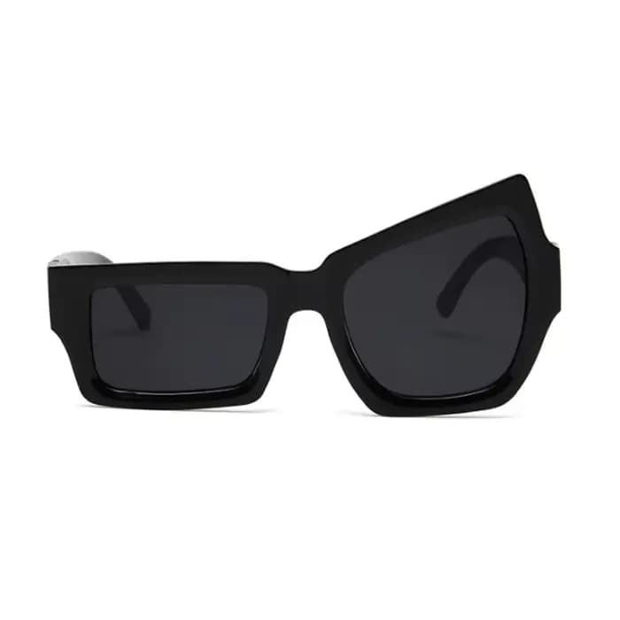 Lunettes de soleil carrées irrégulières drôles pour hommes