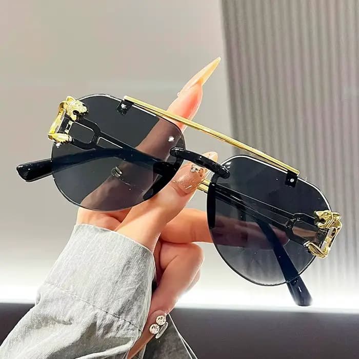 Lunettes de soleil biseautées sans cadre