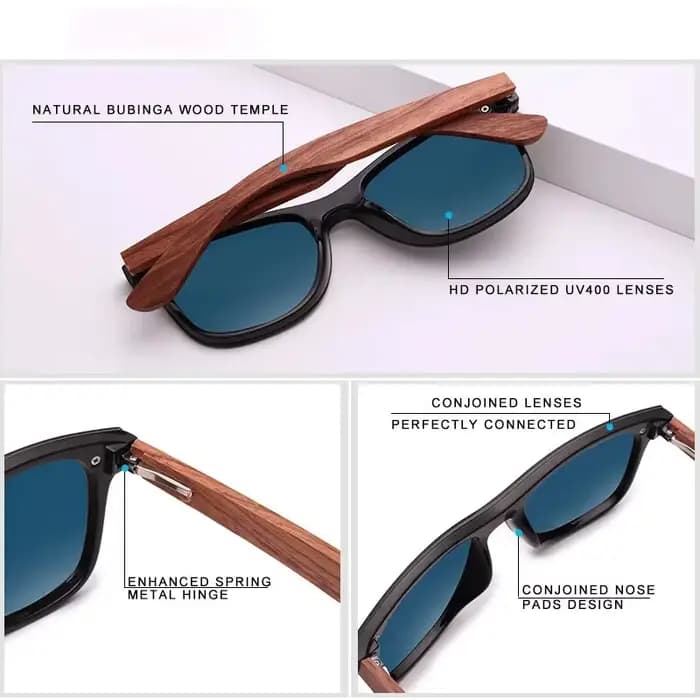 KINGSEVEN lunettes de soleil en bois naturel hommes Vintage classique polarisé mode femmes