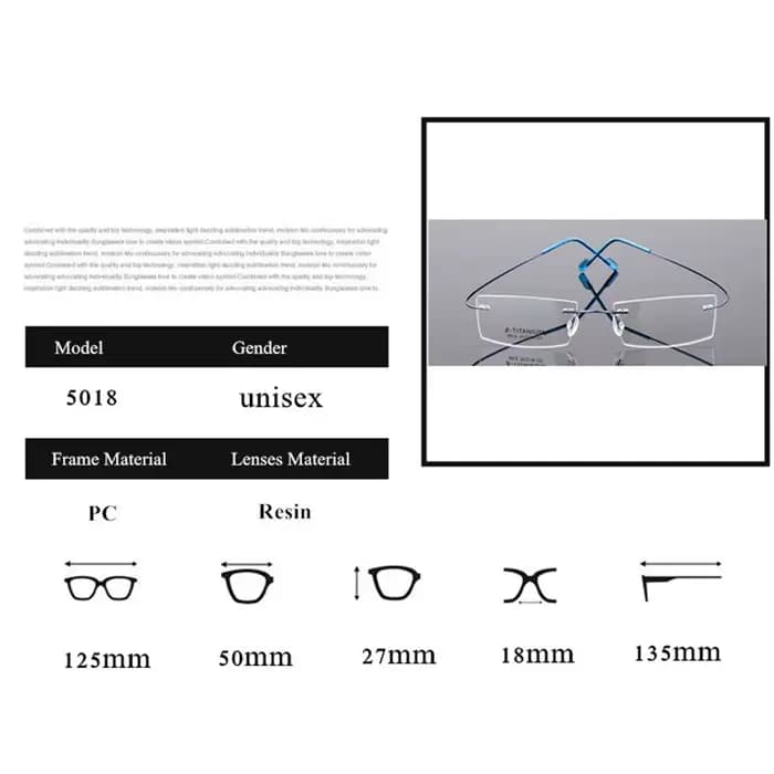 Lunettes légères sans monture