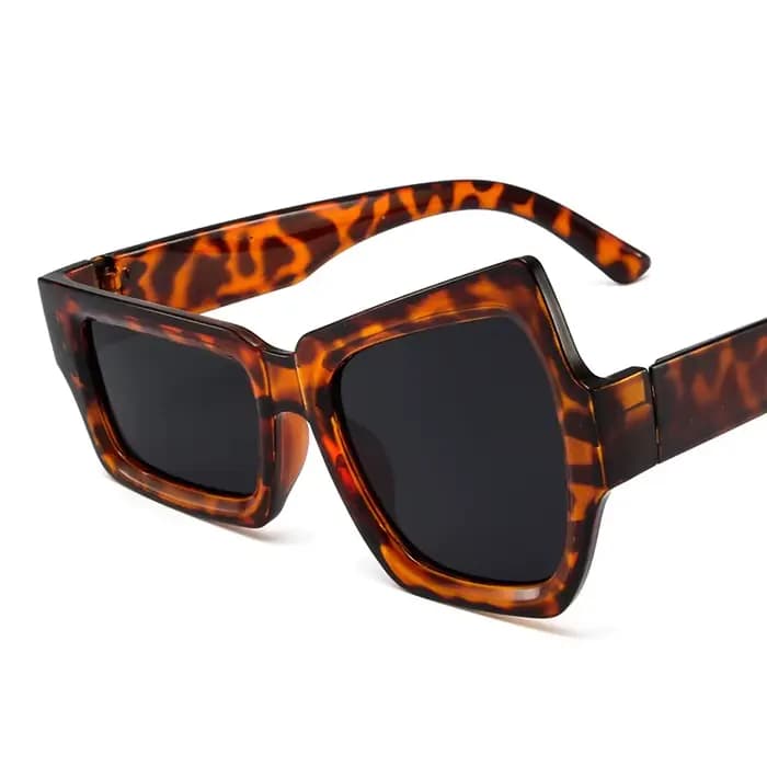 Lunettes de soleil carrées irrégulières drôles pour hommes