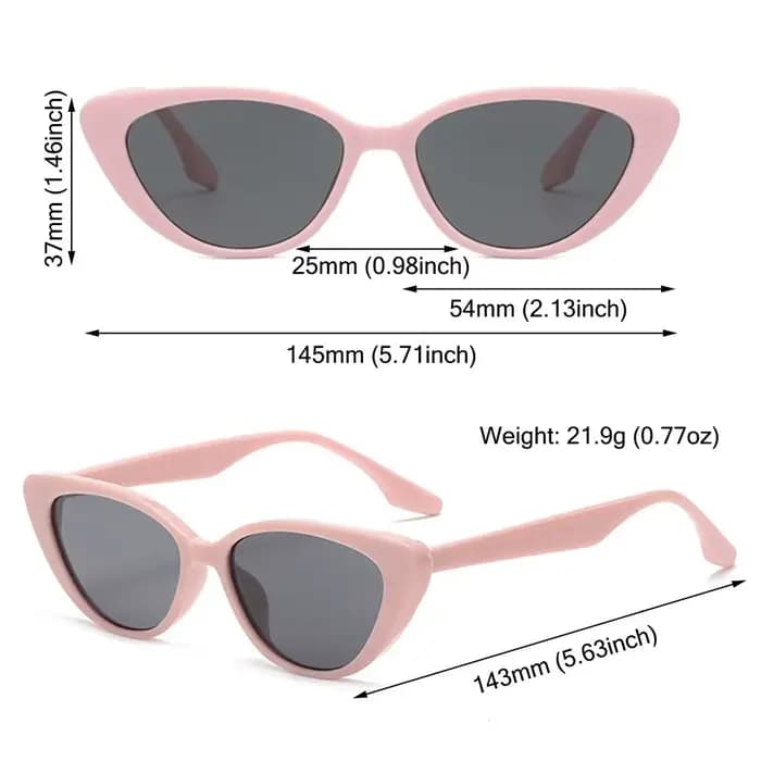 Lunettes de soleil rétro en forme d'œil de chat pour femmes