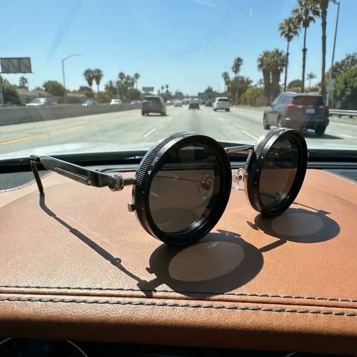 Lunettes de soleil de pêche à monture ronde