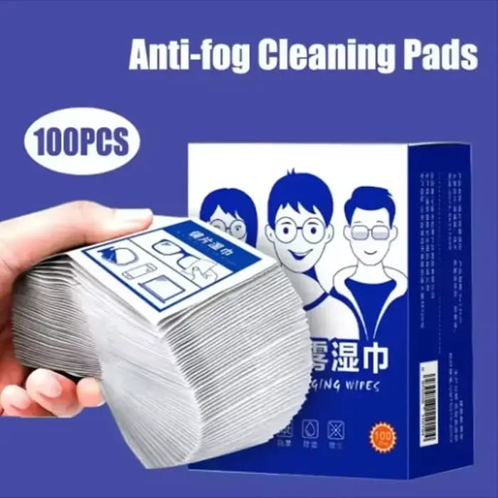 100 lingettes nettoyantes pour lunettes