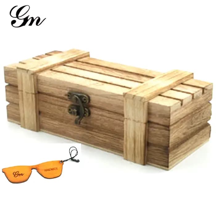 Boîte à lunettes en bois naturel et bambou GM avec 5 modèles différents de boîtes