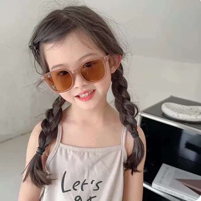 Lunettes de soleil vintage carrées pour enfants