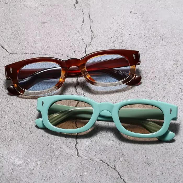 Samjune Lunettes de soleil carrées à monture fine pour hommes et femmes