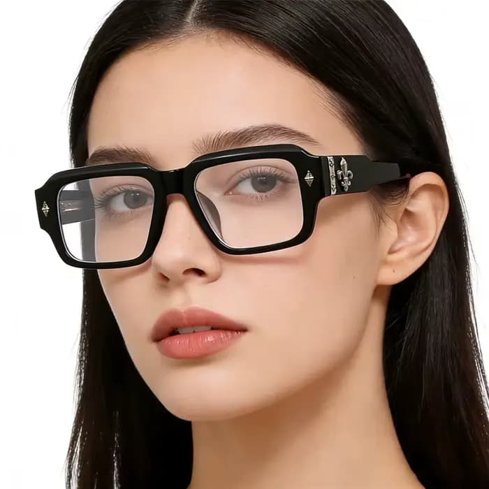 Lunettes anti-lumière bleue vintage à monture carrée épaisse pour hommes et femmes