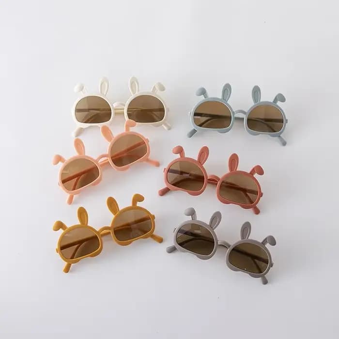 Lunettes de soleil ovales à oreilles de lapin pour enfants